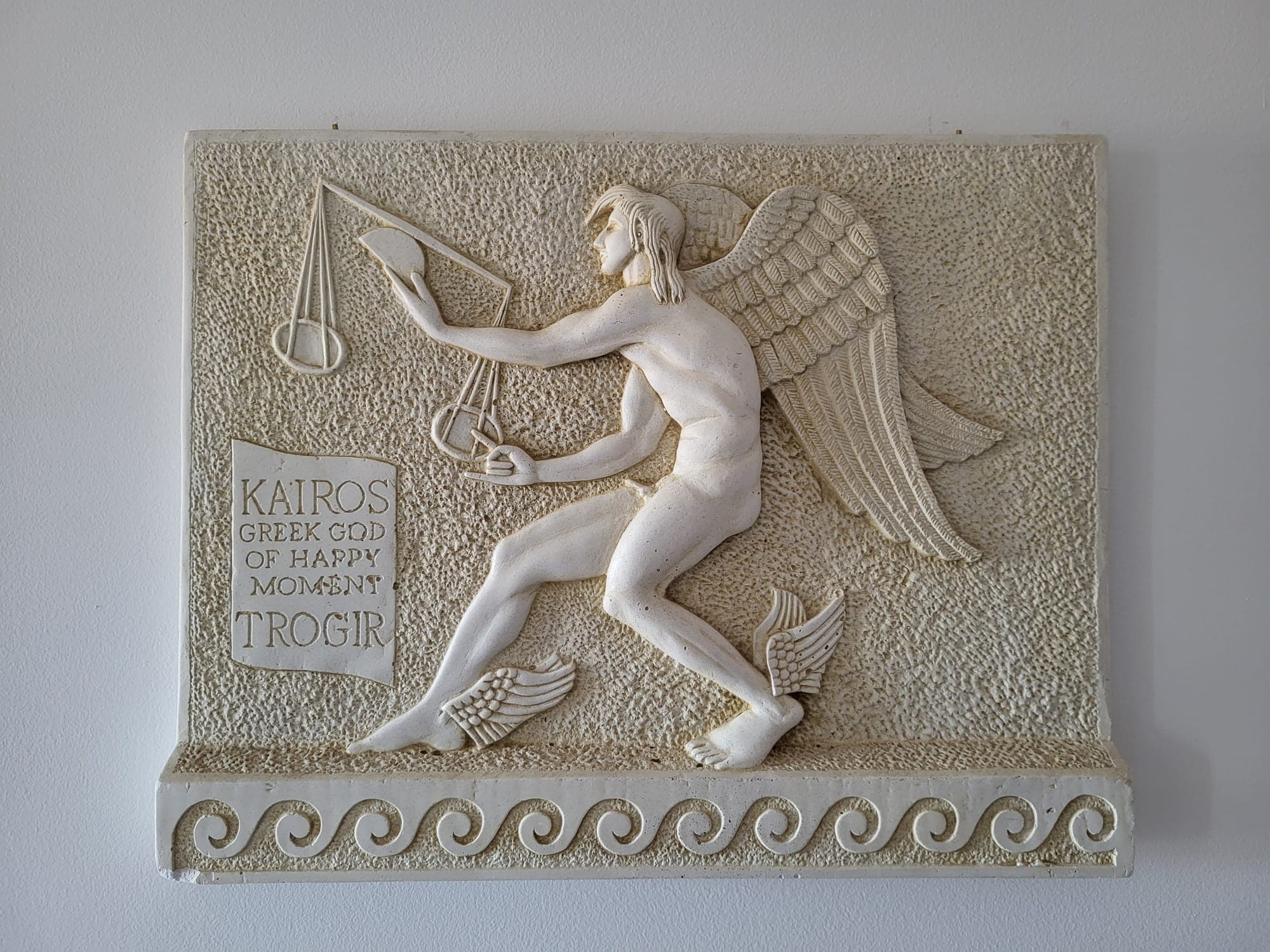 Kairos relief, the ancient Greek god of the fortunate moment, in Trogir