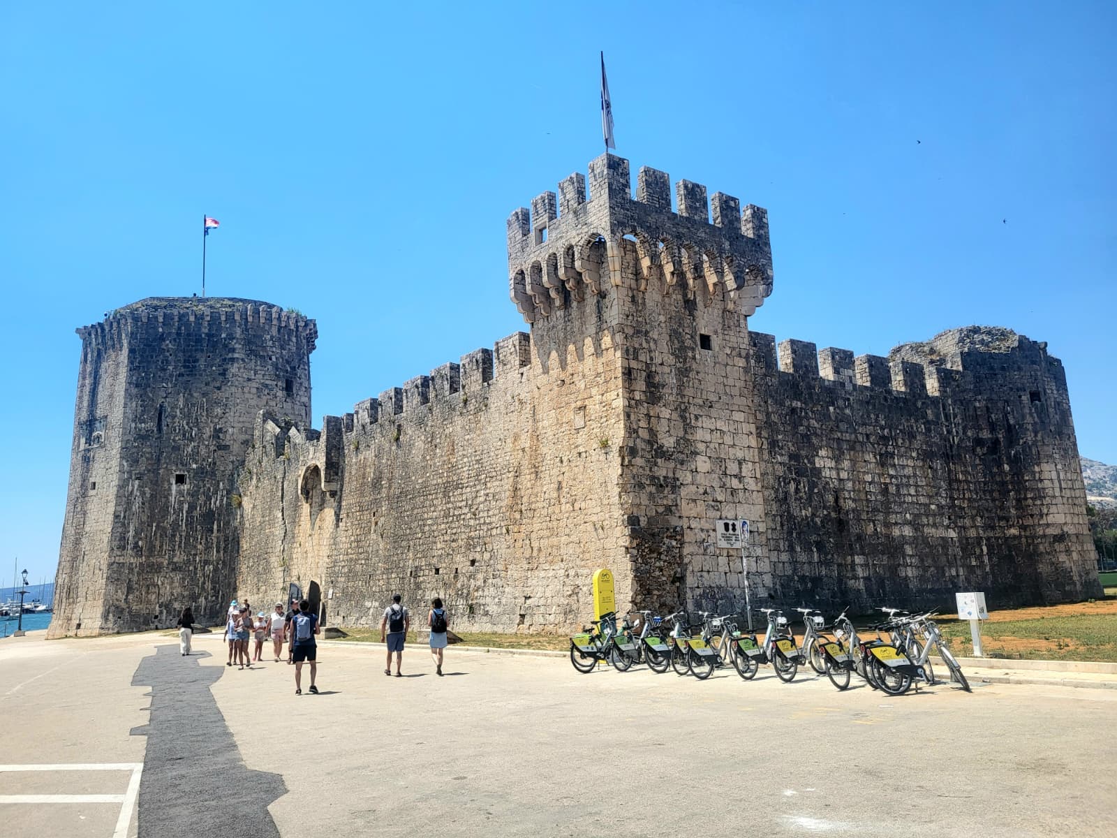 Kamerlengo Fortress in Trogir overlooking the Adriatic coast