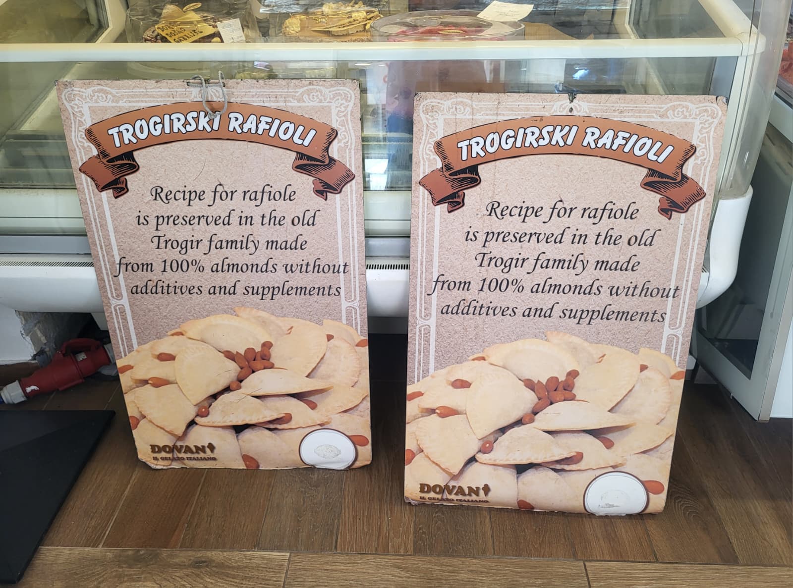 Traditional Trogir Rafioli sweets, a local Croatian delicacy